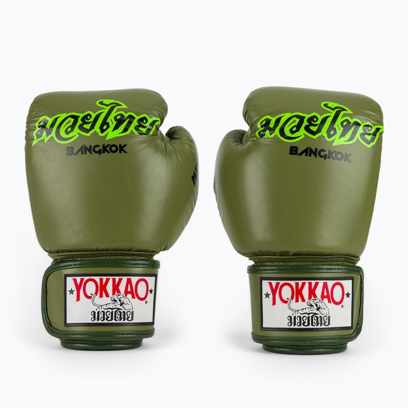 Боксьорски ръкавици YOKKAO Late Show Boxing olive 2