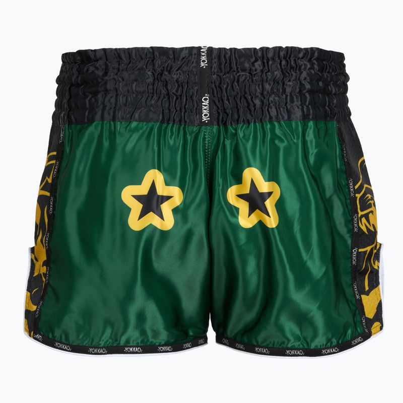 Мъжки тренировъчни шорти YOKKAO Original Muay Thai green 2