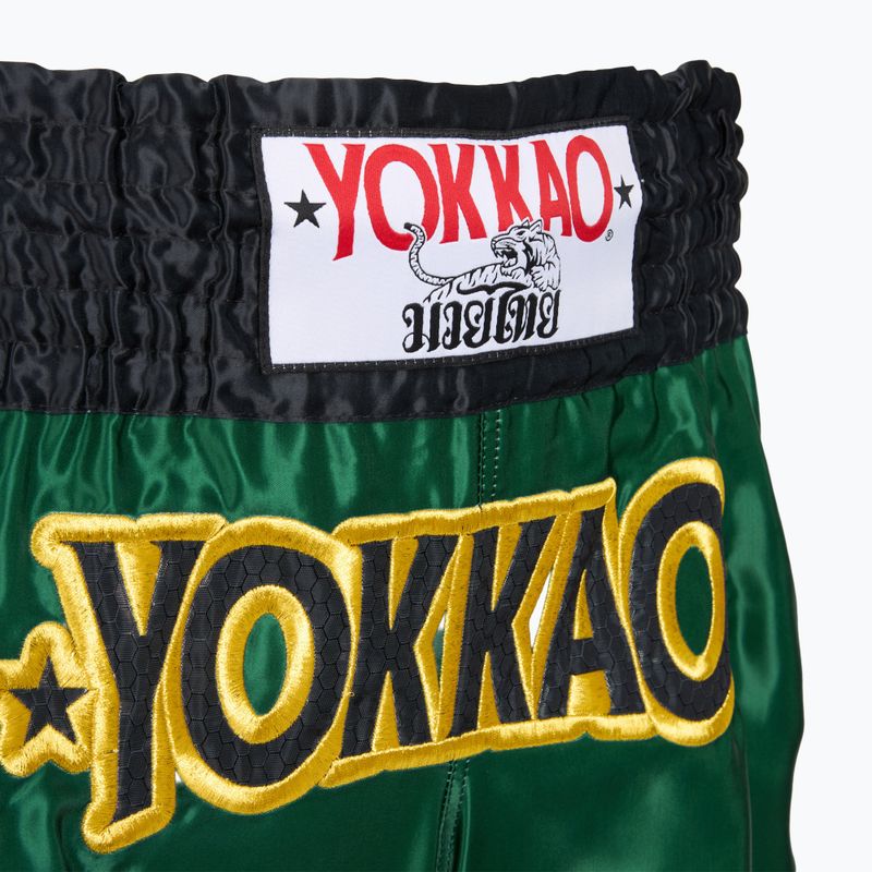 Мъжки тренировъчни шорти YOKKAO Original Muay Thai green 4