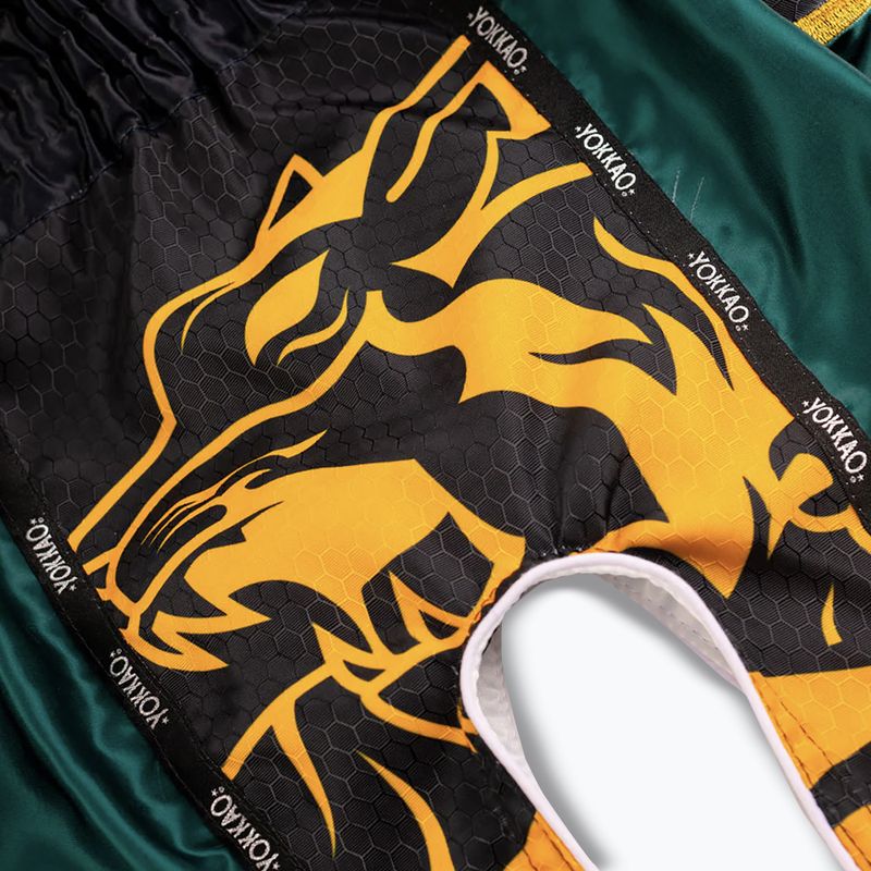 Мъжки тренировъчни шорти YOKKAO Original Muay Thai green 5