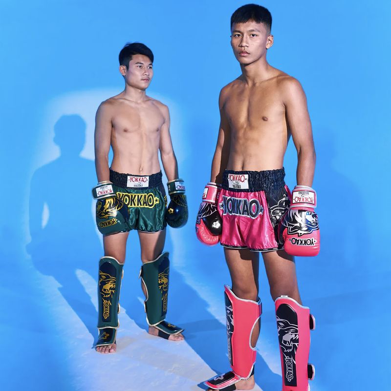 Мъжки тренировъчни шорти YOKKAO Original Muay Thai green 8