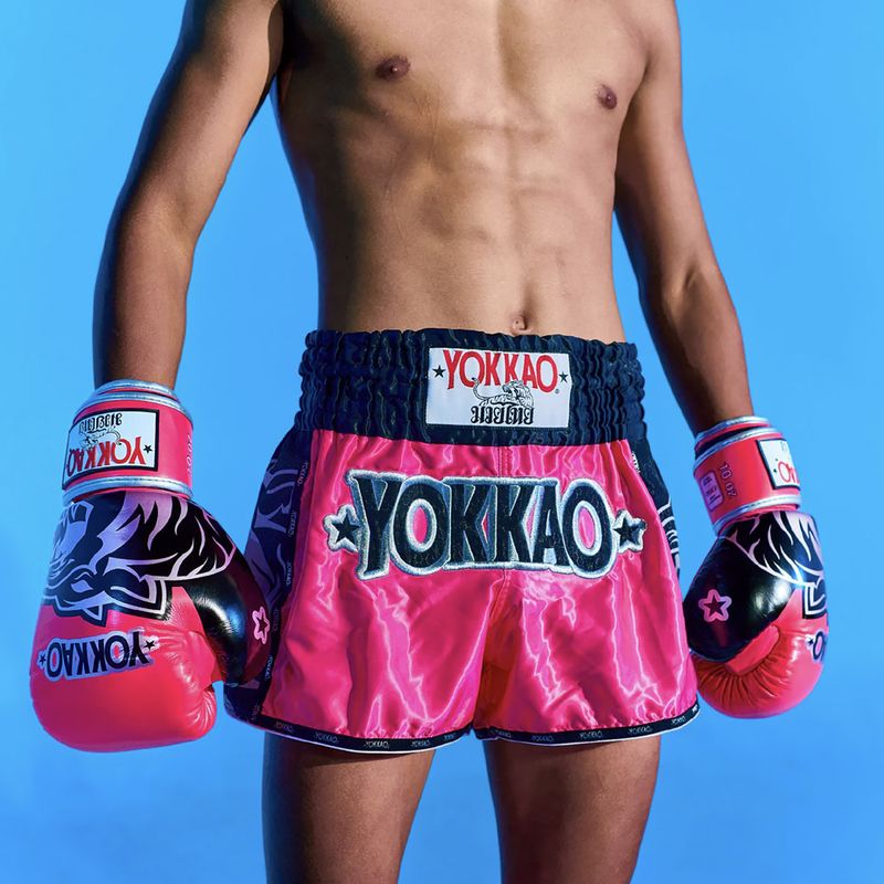 Мъжки тренировъчни шорти YOKKAO Original Muay Thai magenta 8