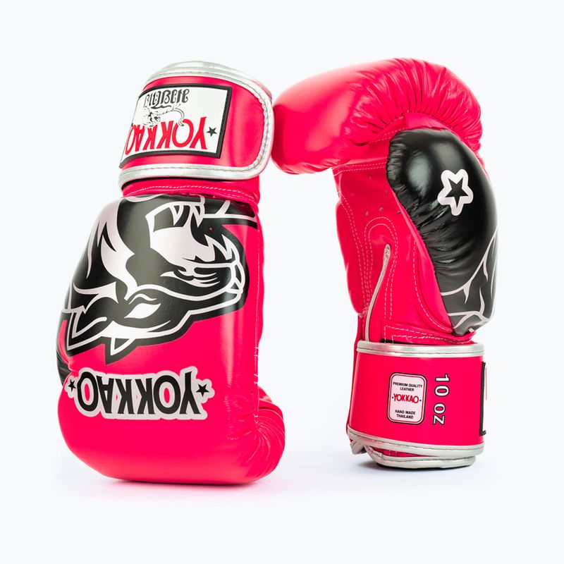 Боксови ръкавици YOKKAO Original Boxing Gloves fuchsia 2
