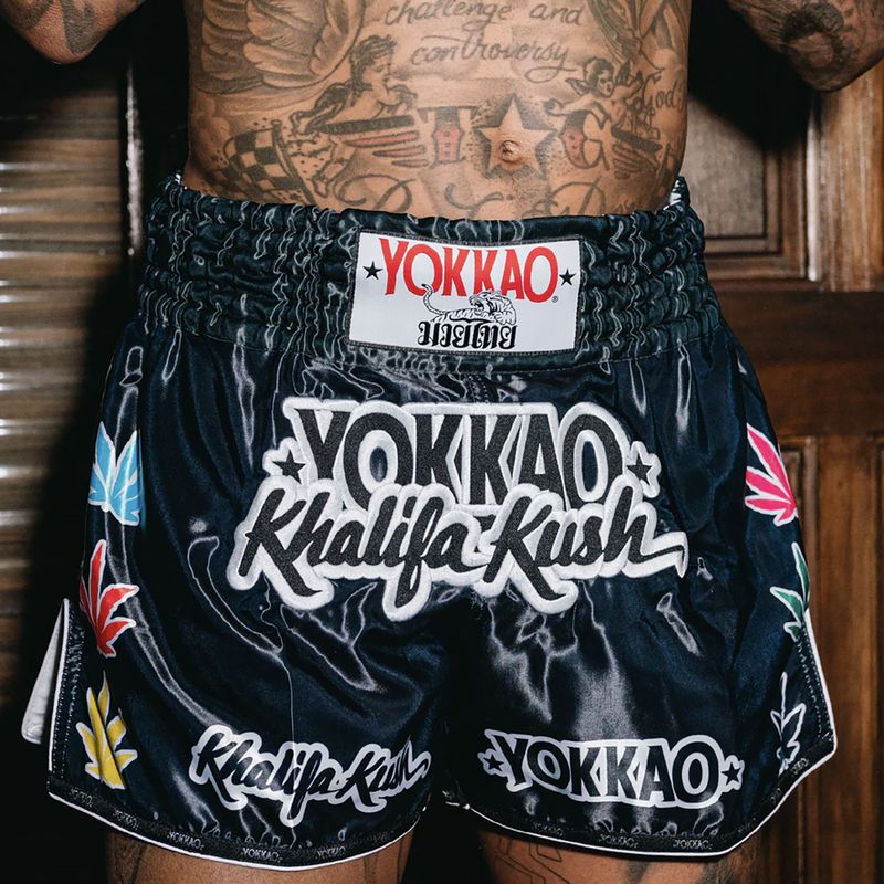 Мъжки шорти за тренировка YOKKAO Khalifa Kush Muay Thai black 6