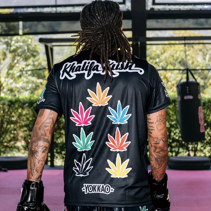 Мъжка тениска за тренировки YOKKAO Khalifa Kush Workout black 5