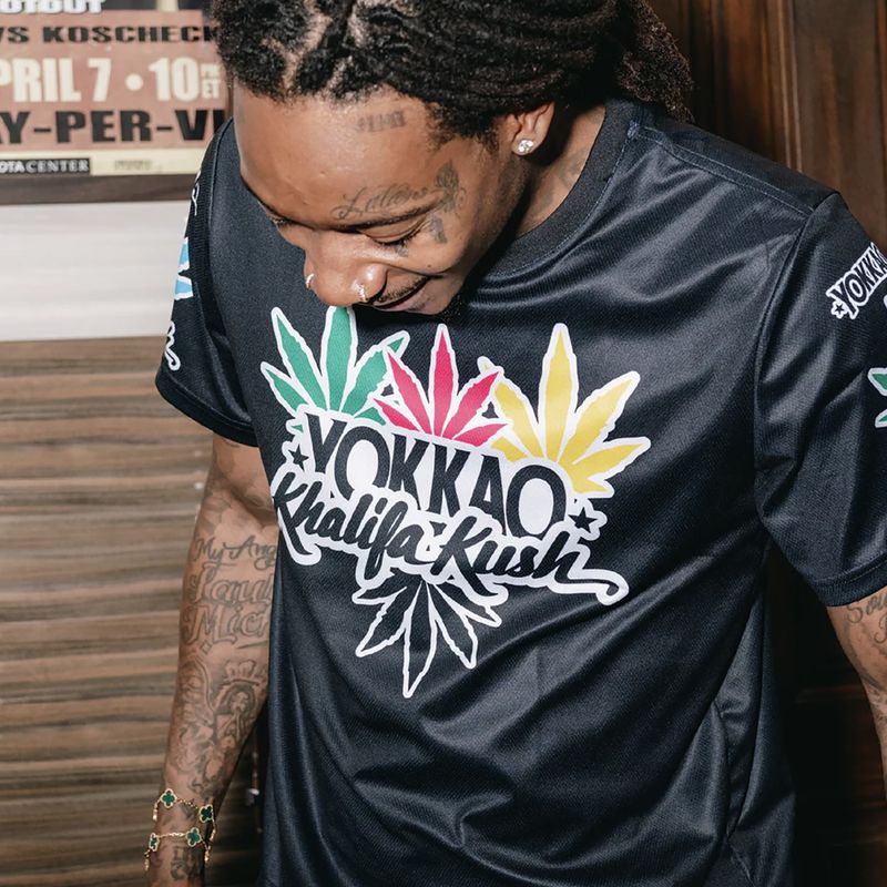 Мъжка тениска за тренировки YOKKAO Khalifa Kush Workout black 6
