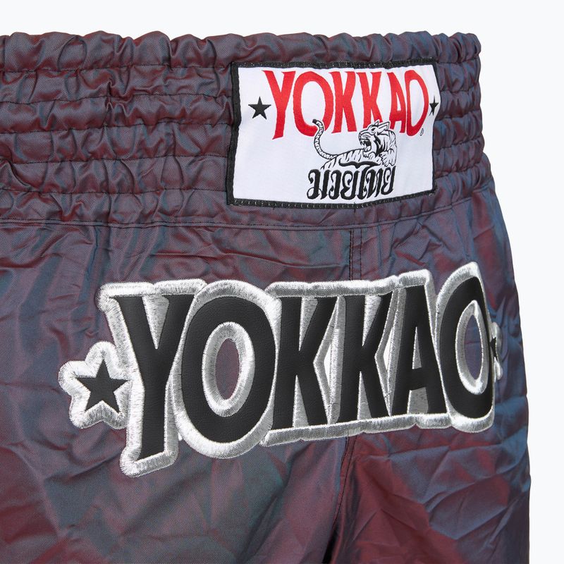 Мъжки шорти за тренировка YOKKAO Lunar Muay Thai iridescent blue grey 4