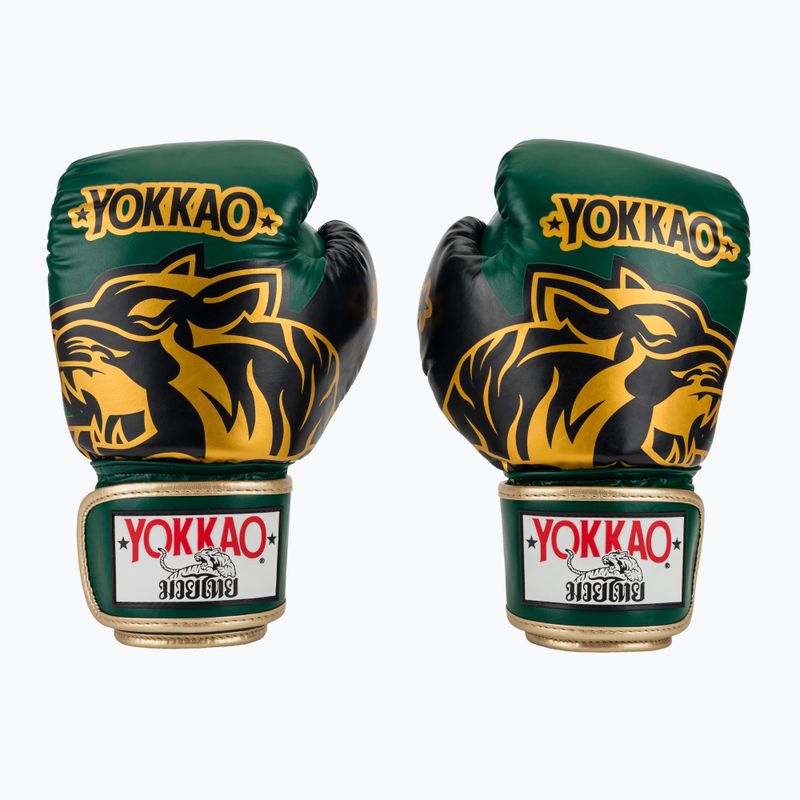 Боксьорски ръкавици YOKKAO Original Boxing Gloves forest green 2