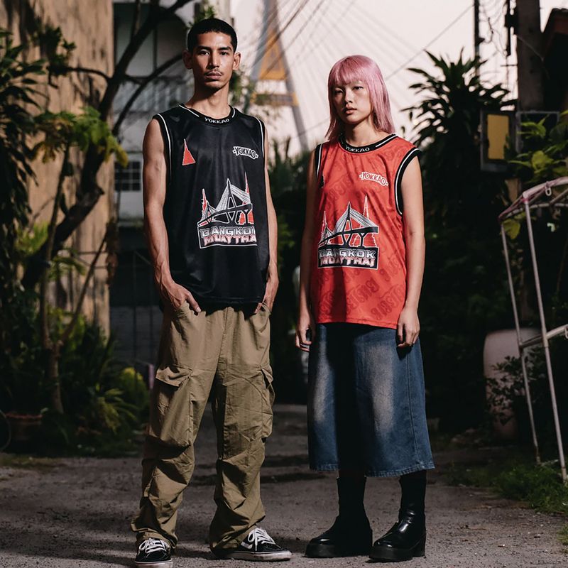 Мъжка тениска за тренировка YOKKAO Basket Bridge Tank Top red 3