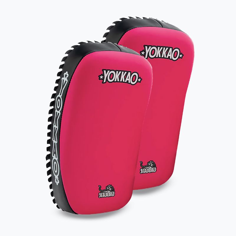 Тренировъчни щитове YOKKAO Freestyle Kicking Pads 2 бр. fuchsia/black