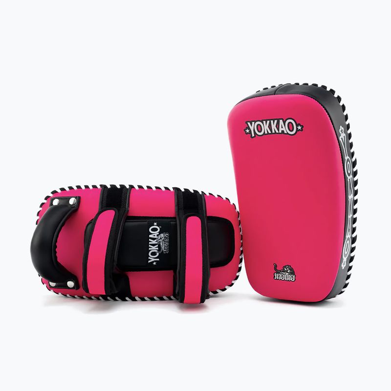 Тренировъчни щитове YOKKAO Freestyle Kicking Pads 2 бр. fuchsia/black 2