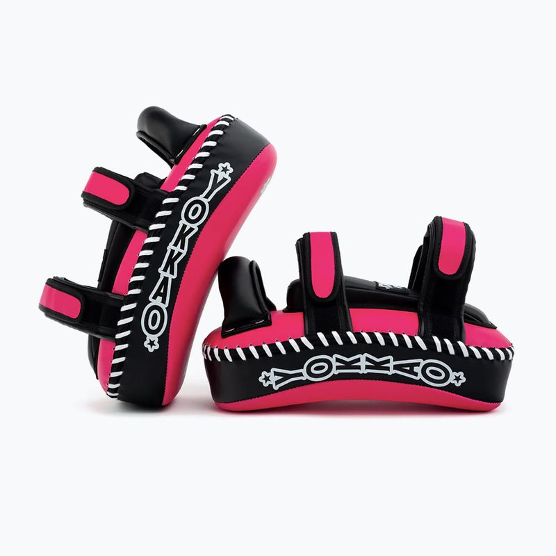 Тренировъчни щитове YOKKAO Freestyle Kicking Pads 2 бр. fuchsia/black 5