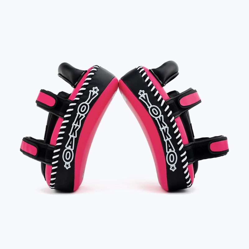 Тренировъчни щитове YOKKAO Freestyle Kicking Pads 2 бр. fuchsia/black 6