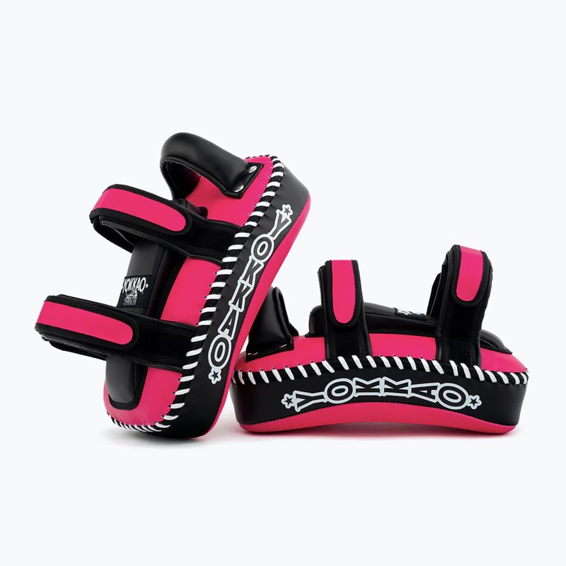 Тренировъчни щитове YOKKAO Freestyle Kicking Pads 2 бр. fuchsia/black 7