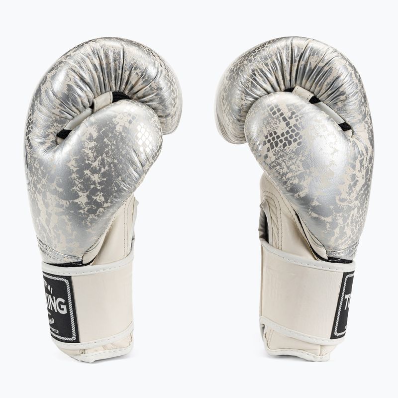 Top King Muay Thai Super Star Snake боксови ръкавици бели TKBGSS-02A-WH 3