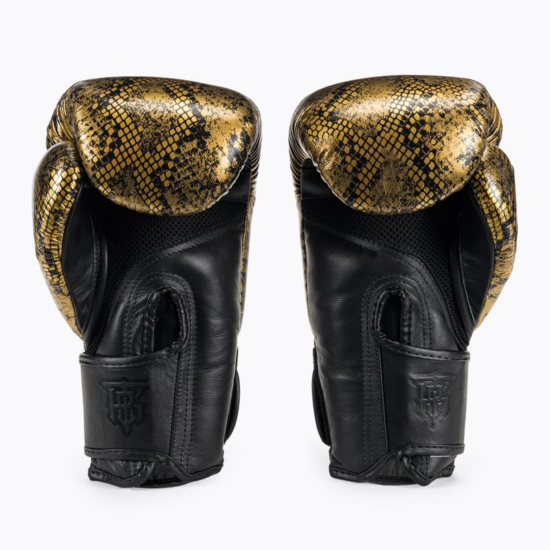 Top King Muay Thai Super Star Air Snake черни/златни боксови ръкавици 2