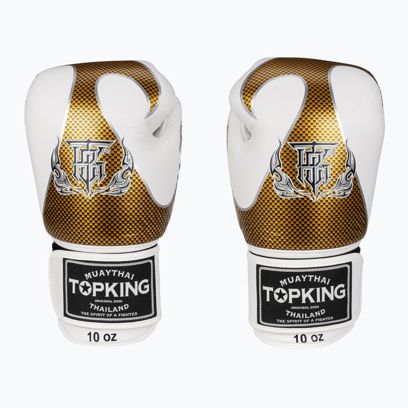 Боксови ръкавици Top King Muay Thai Empower white/gold