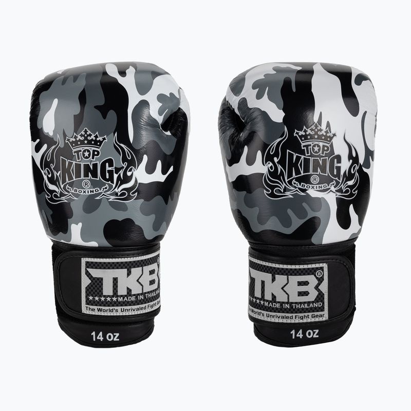Top King Muay Thai Empower сиви боксови ръкавици TKBGEM-03A-GY 2