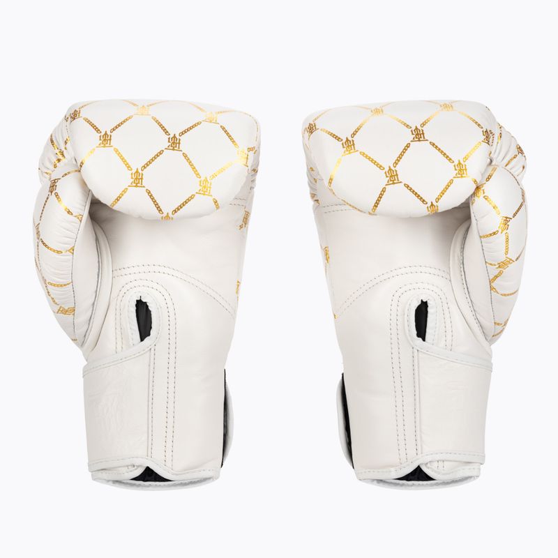 Боксови ръкавици Top King Chain white/gold 2