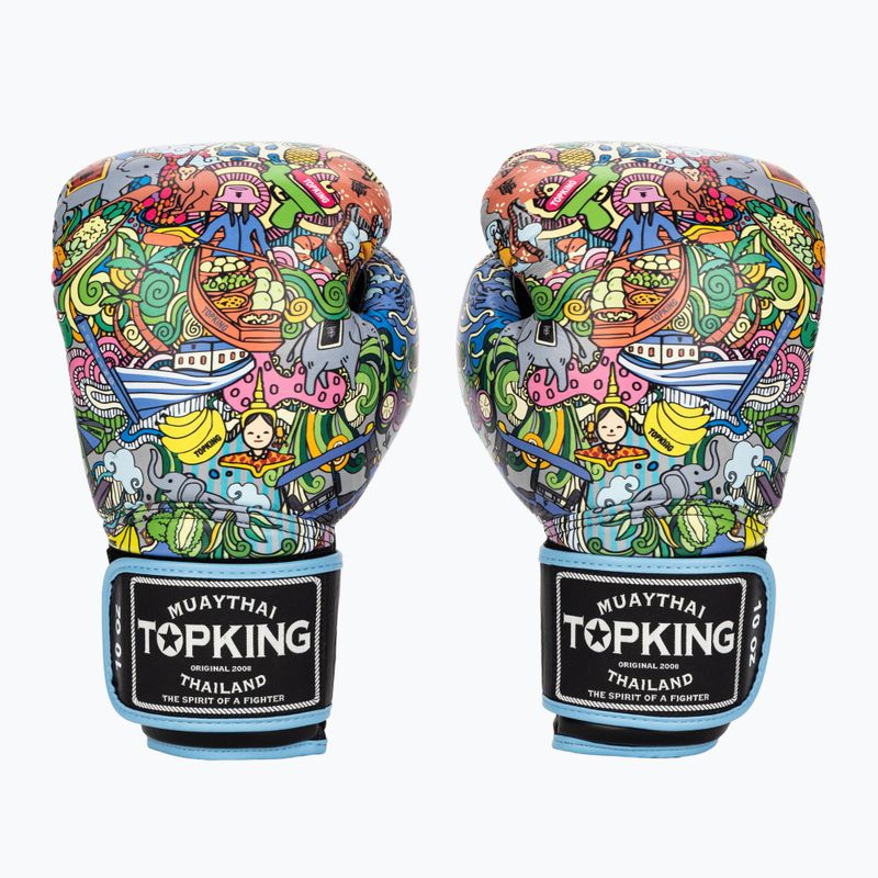 Боксови ръкавици Top King black/blue