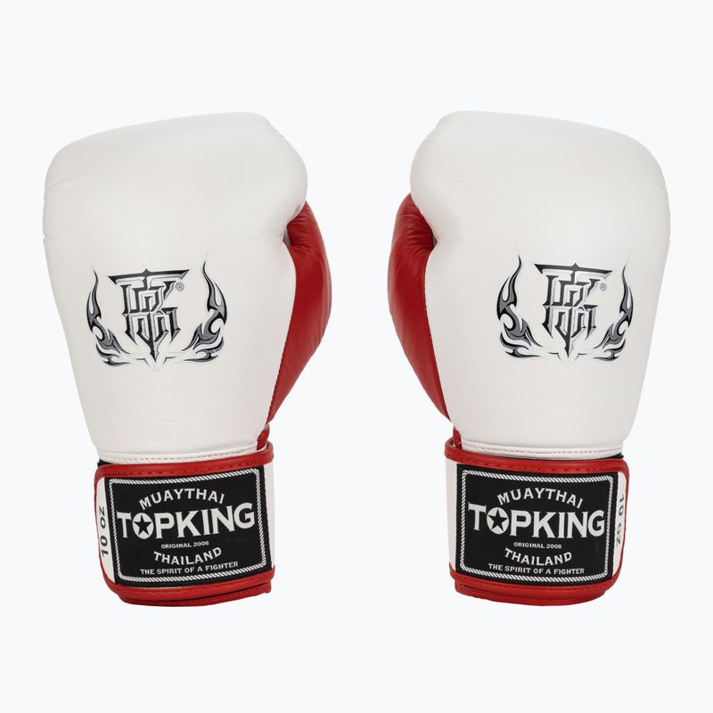 Боксови ръкавици Top King Boxing Reborn white/red