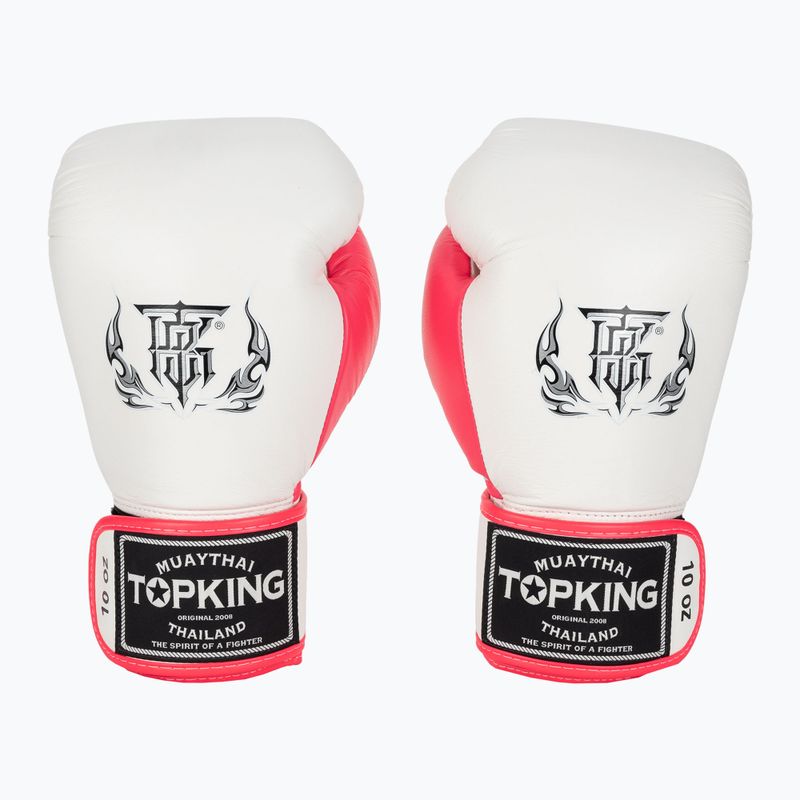 Боксови ръкавици Top King Boxing Reborn white/pink