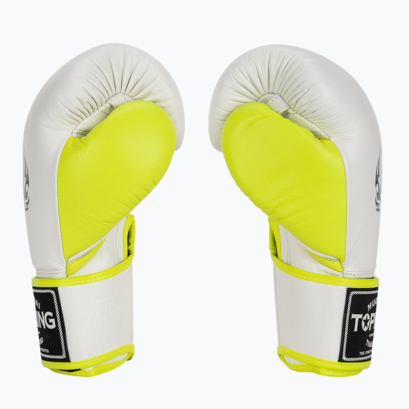 Боксови ръкавици Top King Boxing Reborn white/yellow 3