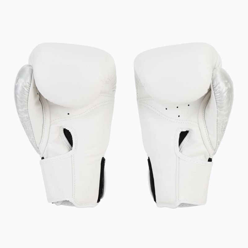 Боксови ръкавици Top King Muay Thai Power Snake white/silver 3