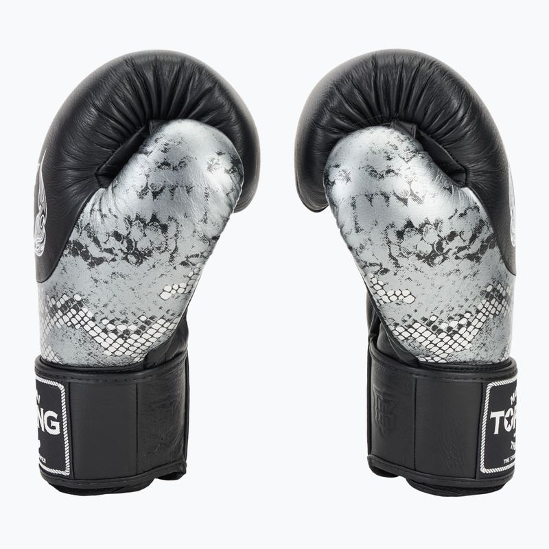 Боксови ръкавици Top King Muay Thai Power Snake black/silver 4