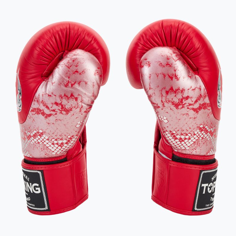 Боксови ръкавици Top King Muay Thai Power Snake red/ silver 4