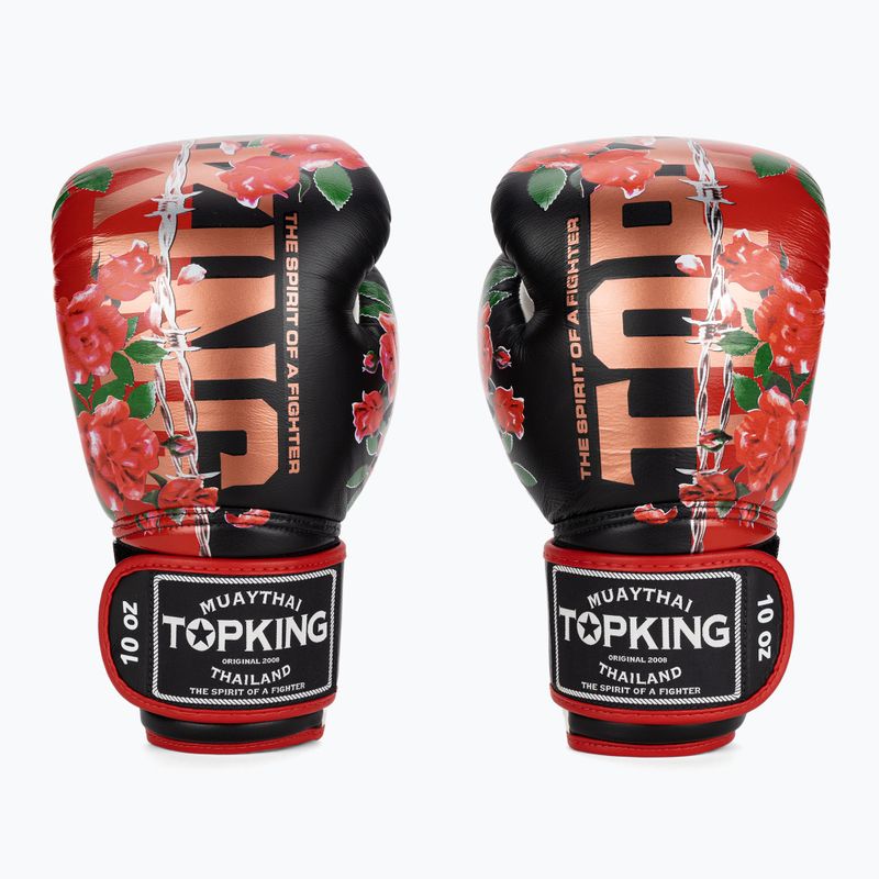 Боксови ръкавици Top King Rose white/black