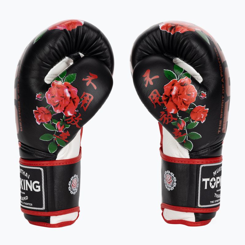 Боксови ръкавици Top King Rose white/black 3