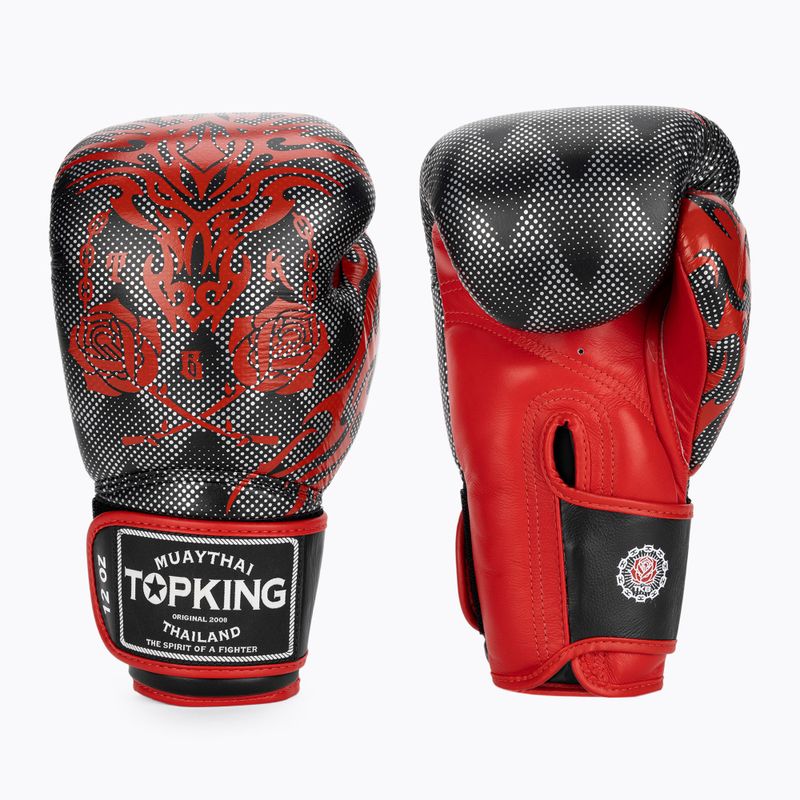 Боксови ръкавици Top King Boxing Dragon red/black