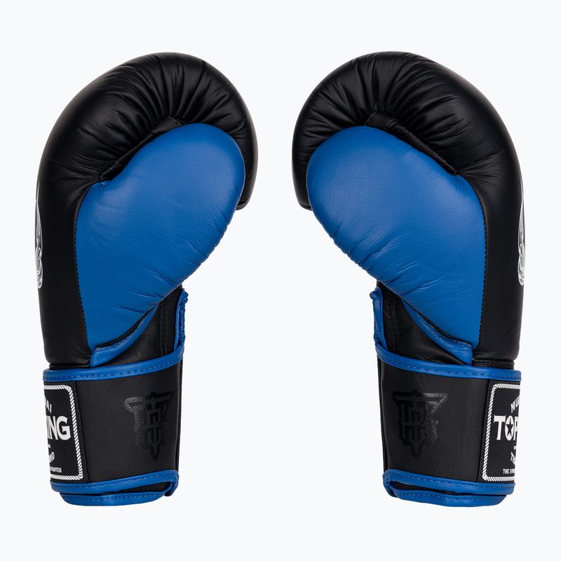 Боксови ръкавици Top King Reborn Semi Leather black/blue 4