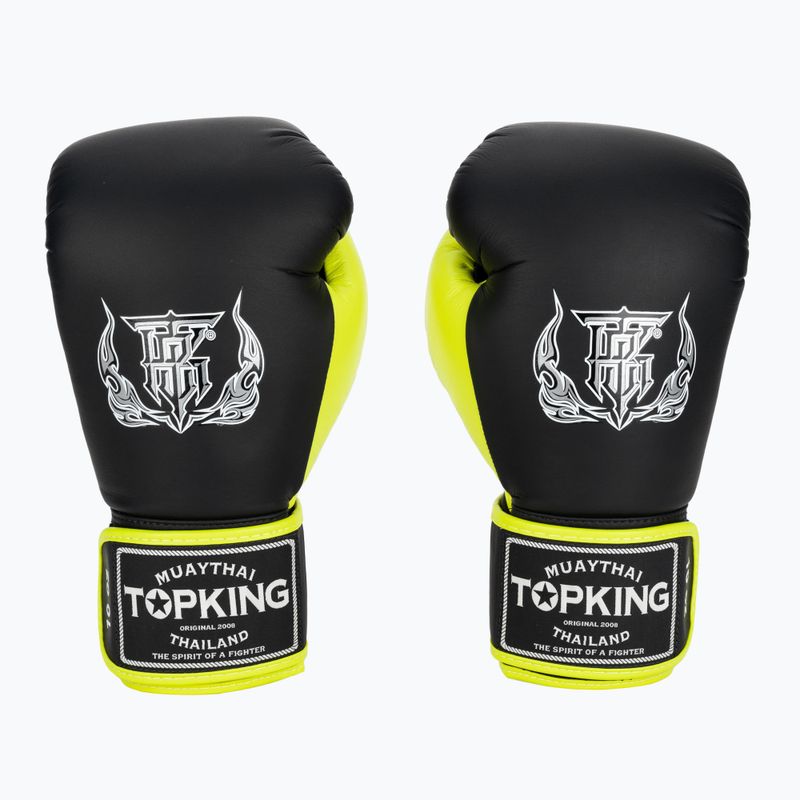 Боксови ръкавици Top King Reborn Semi Leather black/yellow