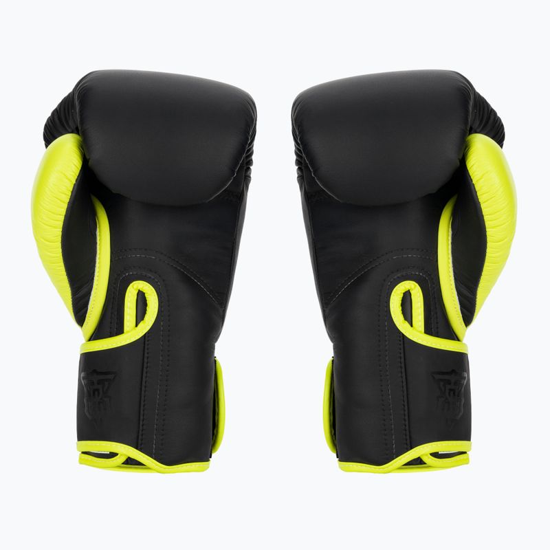 Боксови ръкавици Top King Reborn Semi Leather black/yellow 2