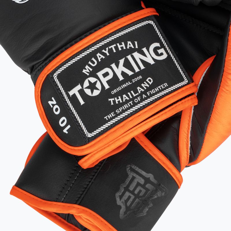 Боксови ръкавици Top King Reborn Semi Leather black/orange 5