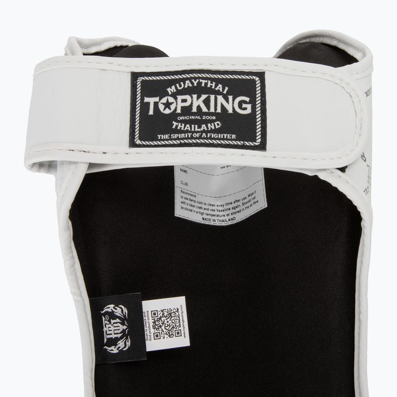 Протектори за подбедрица и стъпала Top King Chain Semi Leather white/silver 6