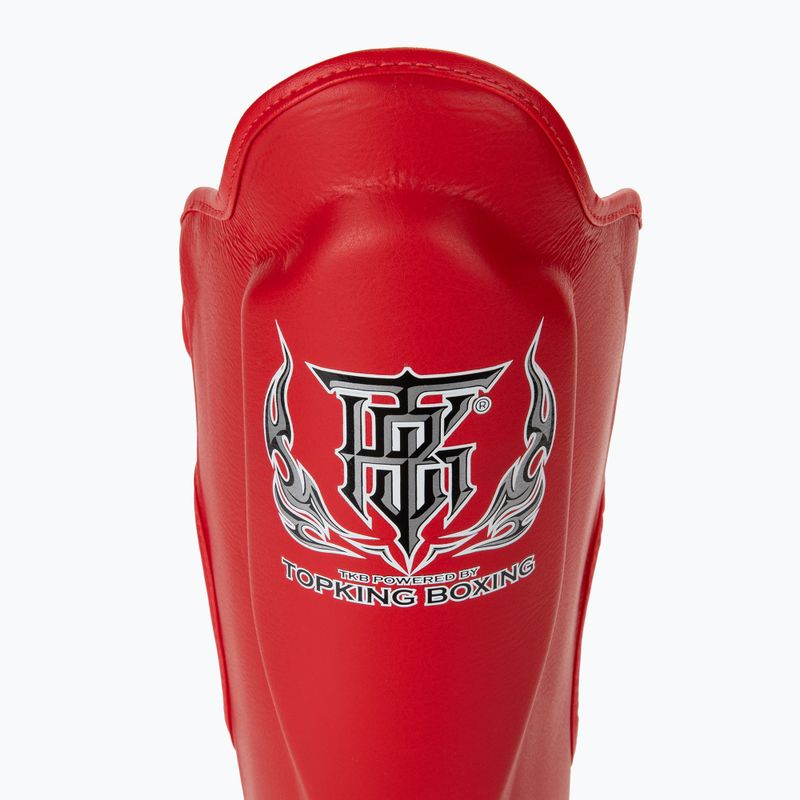 Протектори за подбедрици и стъпала Top King Pro Semi Leather red 5
