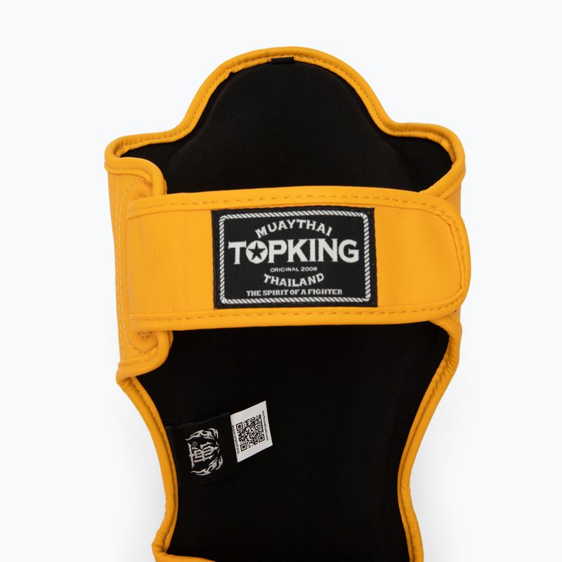 Протектори за подбедрици и стъпала Top King Pro Semi Leather yellow 4