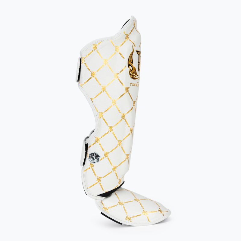 Протектори за подбедрица и стъпала Top King Chain white/gold 2