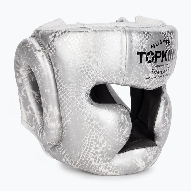 Боксова каска Top King Super Star white/silver