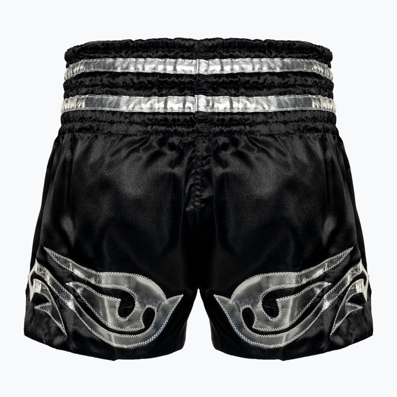 Тренировъчни шорти Top King Kickboxing черни/сребърни 2