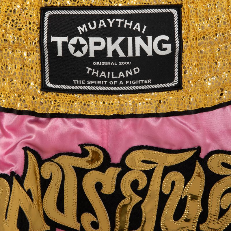 Тренировъчни шорти Top King Thai Boxing pink/gold 4