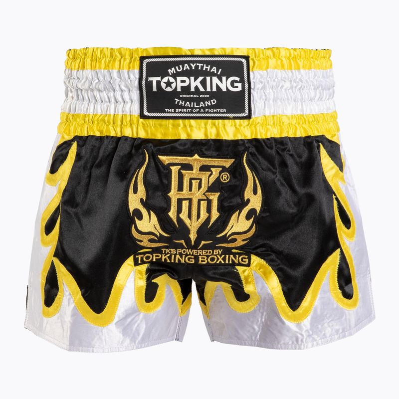 Шорти за тренировка Top King Thai Boxing black/gold/white
