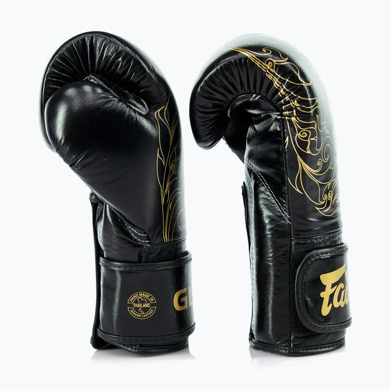 Боксови ръкавици Fairtex Glory Kickboxing Competition Training Boxing black/gold 3
