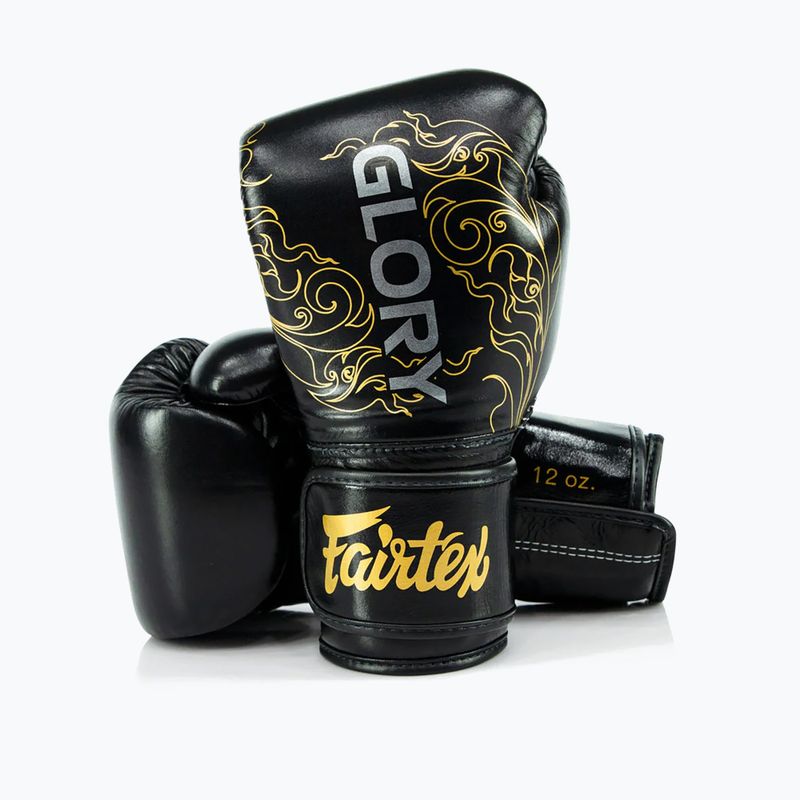 Боксови ръкавици Fairtex Glory Kickboxing Competition Training Boxing black/gold 4