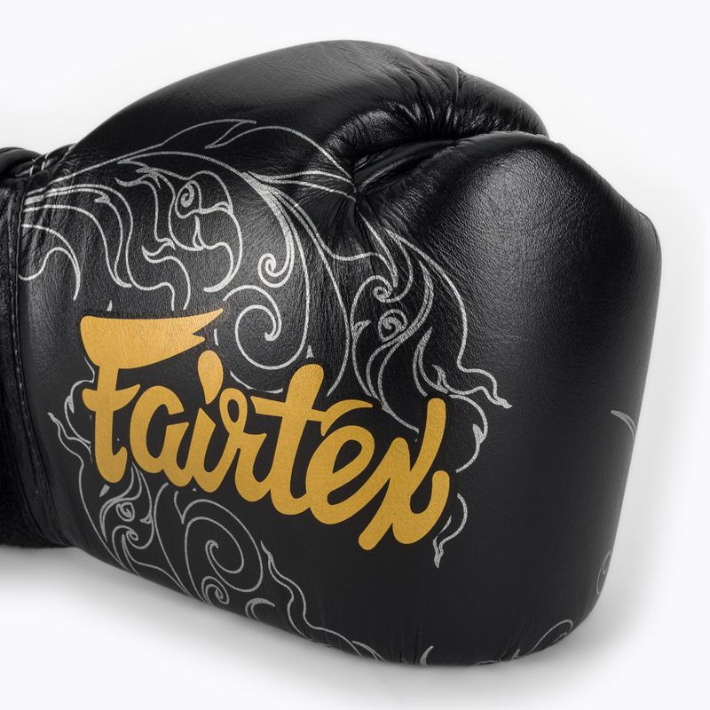 Боксови ръкавици Fairtex Glory Kickboxing Competition Training Boxing black/silver 5