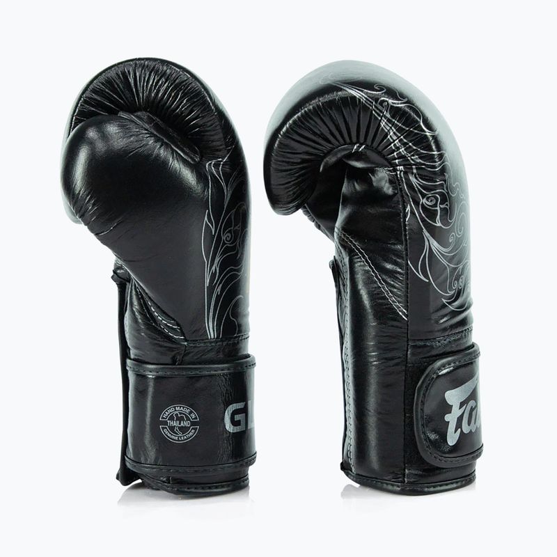Боксови ръкавици Fairtex Glory Kickboxing Competition Training Boxing black/silver 3