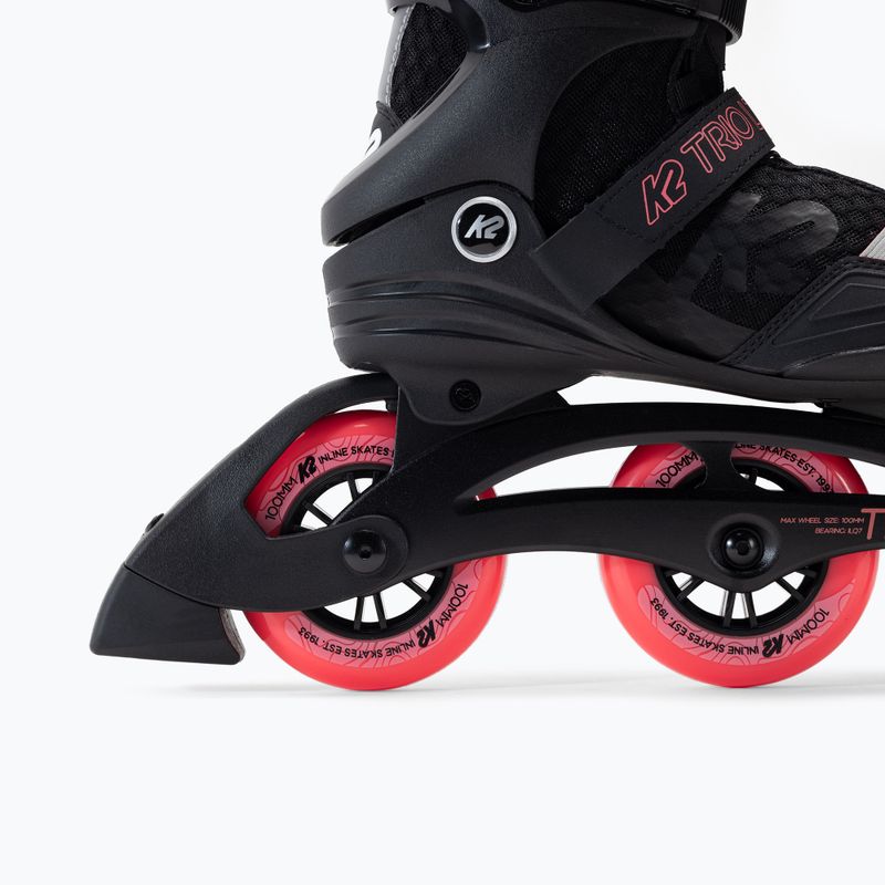 Дамски ролкови кънки K2 Trio LT 100 black/pink 7